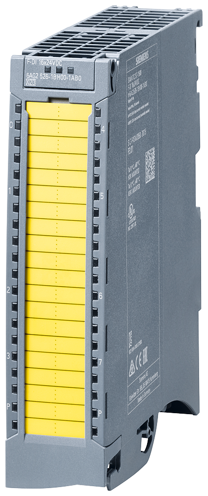 [Imagem do produto SIPLUS S7-1500 F-DI 16X24VDC OT1 RAIL COM REVESTIMENTO CONFORMAL BASEADO EM 6ES7526 6AG25261BH001AB0 SIEMENS]