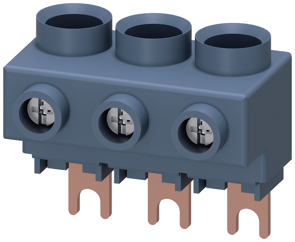 [Imagem TERMINAL ALIMENTAÇÃO DISJUNTOR 2,5-16MM2 3P S00/S0 CONEXÃO PARAFUSADA SIEMENS 3RV29255AB]