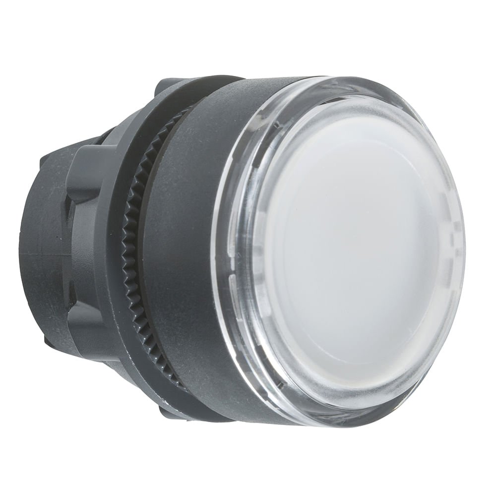 [Imagem CABEÇOTE PARA BOTÃO LUMINOSO Ø22MM PLÁSTICO, FACEADO, RETORNO POR MOLA, BRANCO ZB5AA18 SCHNEIDER]