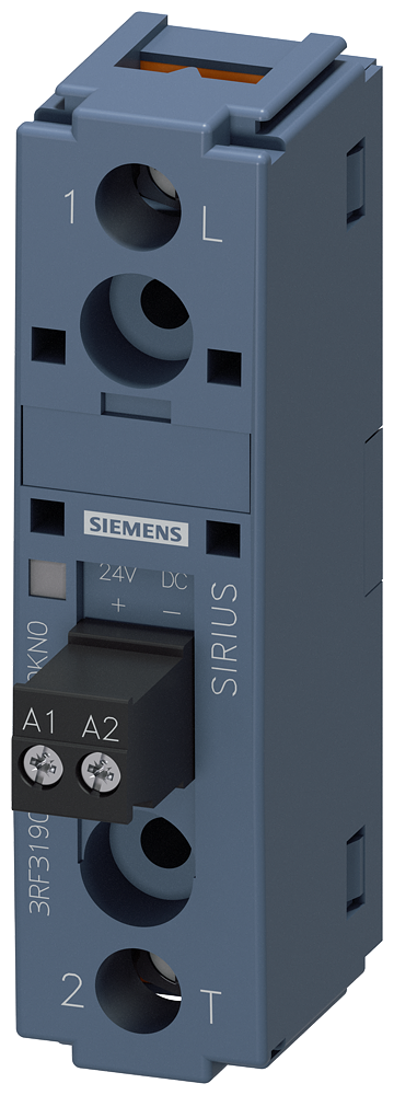 RELÉ SEMICONDUTOR DE 1 POLO 22,5 MM 90 A 48-600V/CC 24 V TERMINAIS COMR PARAFUSO 3RF31901AA050KN0 SIEMENS