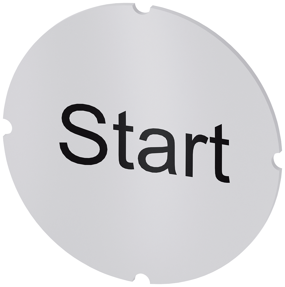 [Imagem do produto PLACA EMBUTIDA PARA BOTÃO DE PRESSÃO ILUMINADO, REDONDO, LEITOSO, INSCRIÇÃO:  3SU19000AB710DT0 SIEMENS]