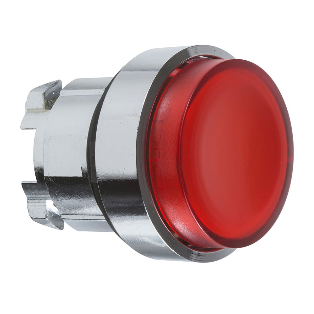 [Imagem CABEÇOTE PARA BOTÃO LUMINOSO Ø22MM METÁLICO, PROJETADO, COM RETENÇÃO, VERMELHO ZB4BH43 SCHNEIDER]