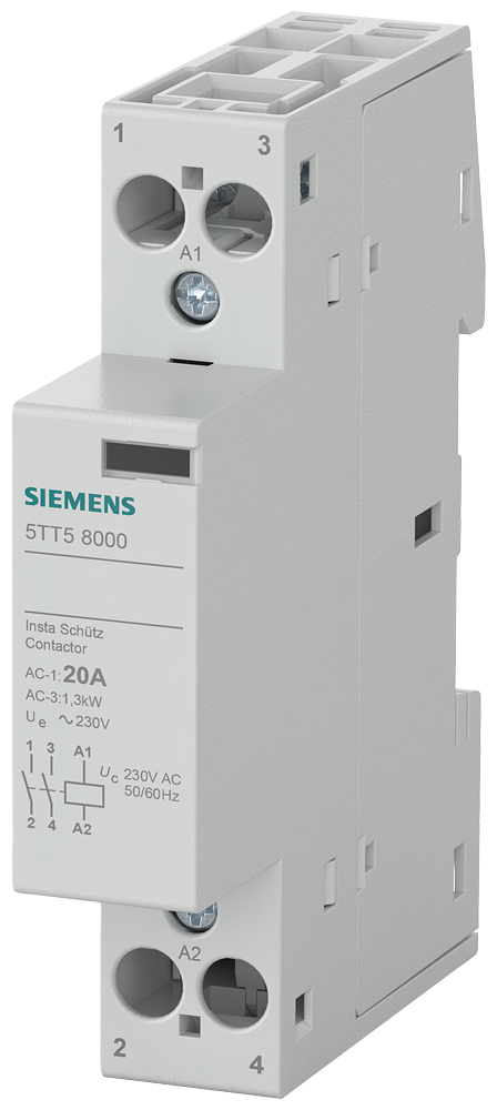 [Imagem CONTATOR N 2NA 230VAC 20A 5TT5 800-0 5TT58000 SIEMENS]