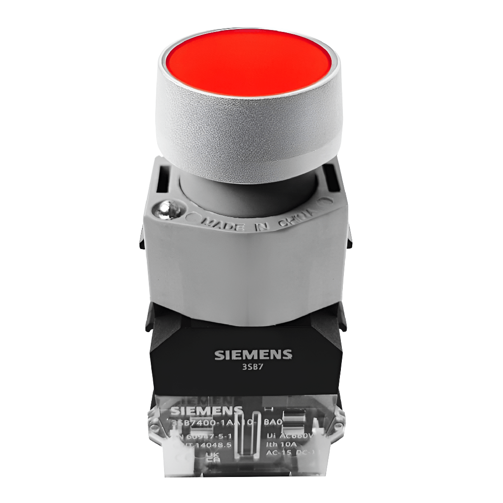 [Imagem BOTAO MET ILU MOM 220VCA 1NF VM 3SB71360DB201CA0 SIEMENS]