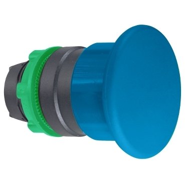 [Imagem CABEÇOTE PARA BOTÃO Ø22MM PLÁSTICO RETORNO POR MOLA COGUMELO Ø40MM AZUL ZB5AC6 SCHNEIDER]