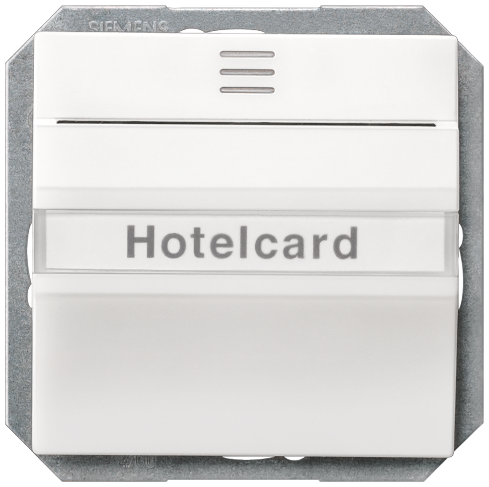 INTERRUPTOR DE CARTÃO DE HOTEL ILUMINADO COM JANELA E CAMPO DE 5TG4820 SIEMENS