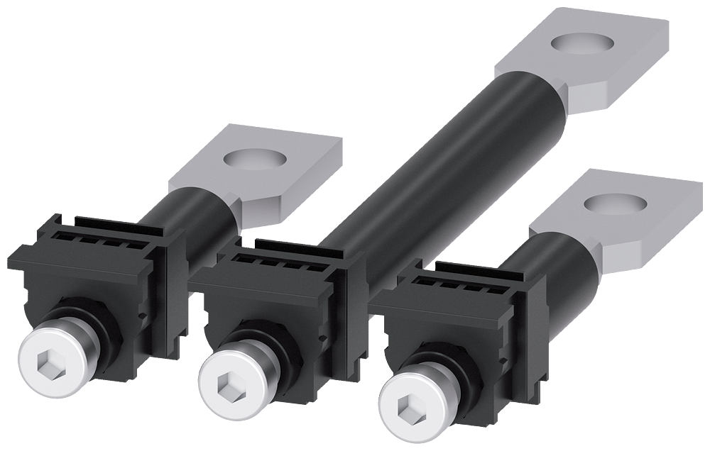 [Imagem CONEXÃO PLANA NA PARTE TRASEIRA 3 PEÇAS ACESSÓRIOS PARA: 3VA1 100/160 3VA91130QE00 SIEMENS]