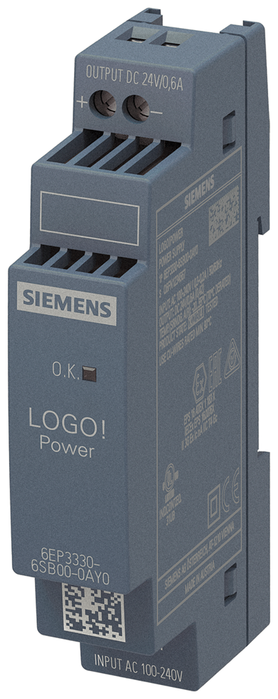 [Imagem FONTE DE ALIMENTAÇÃO LOGO! POWER 24V 0.6A 6EP33306SB000AY0 SIEMENS]