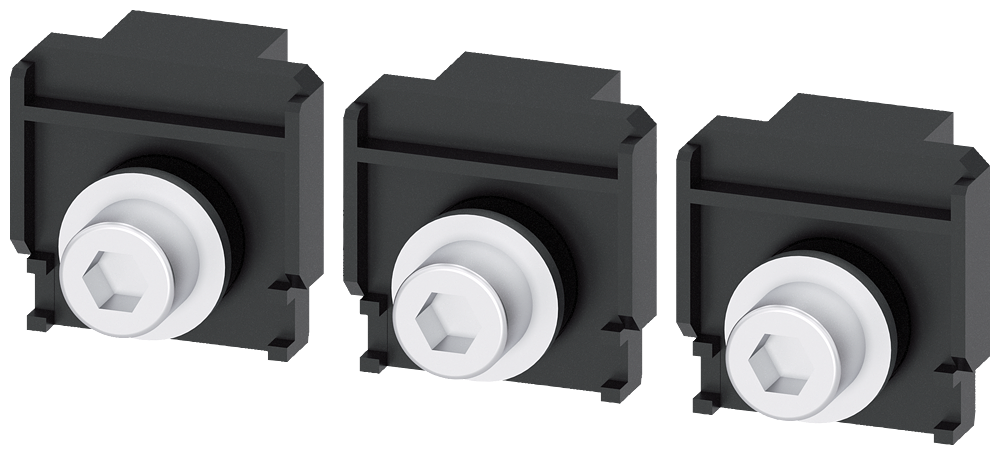 [Imagem CONEXÃO PLANA DE PARAFUSO 3 PEÇAS ACESSÓRIOS PARA: 3VA1 400/630 3VA2 400/630 3VA94030QA00 SIEMENS]