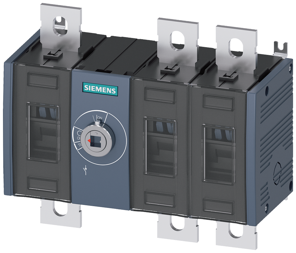 SECCIONADOR DE CORTE EM CARGA 200A TAM. 3 DE 3 POLOS ACIONAMENTO FRONTAL CE 3KD36300PE200 SIEMENS