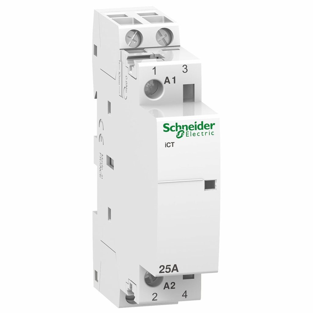 [Imagem CONTATOR MODULAR ACTI9 ICT25A 2NA 220/240VCA 60HZ A9C20632 SCHNEIDER]