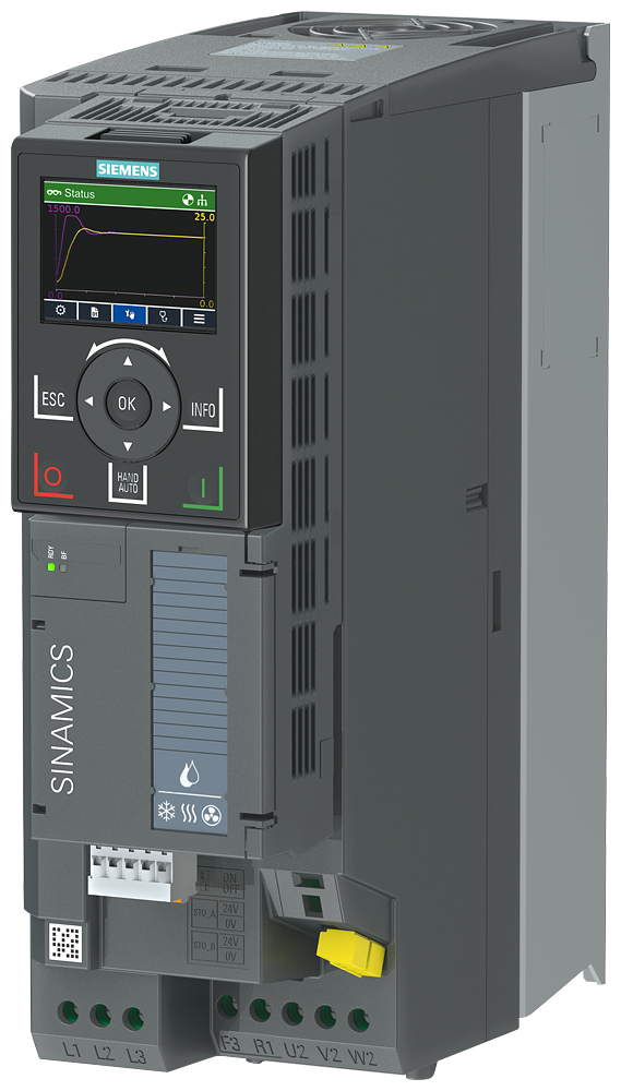 [Imagem INVERSOR DE FREQUÊNCIA TRIFÁSICO G120X 7,5KW 18A 380/480V 47/63HZ 6SL32203YE240AB0 SIEMENS]