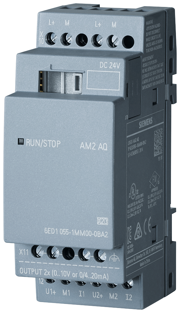 [Imagem do produto MÓDULO EXPANSÃO 2AO 24VCC AM2AQ LOGO 6ED10551MM000BA2 SIEMENS]