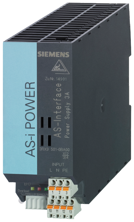 [Imagem FONTE DE ALIMENTAÇÃO AS-I E120/230VCA S30VCC 3A IP20 3RX95010BA00 SIEMENS]