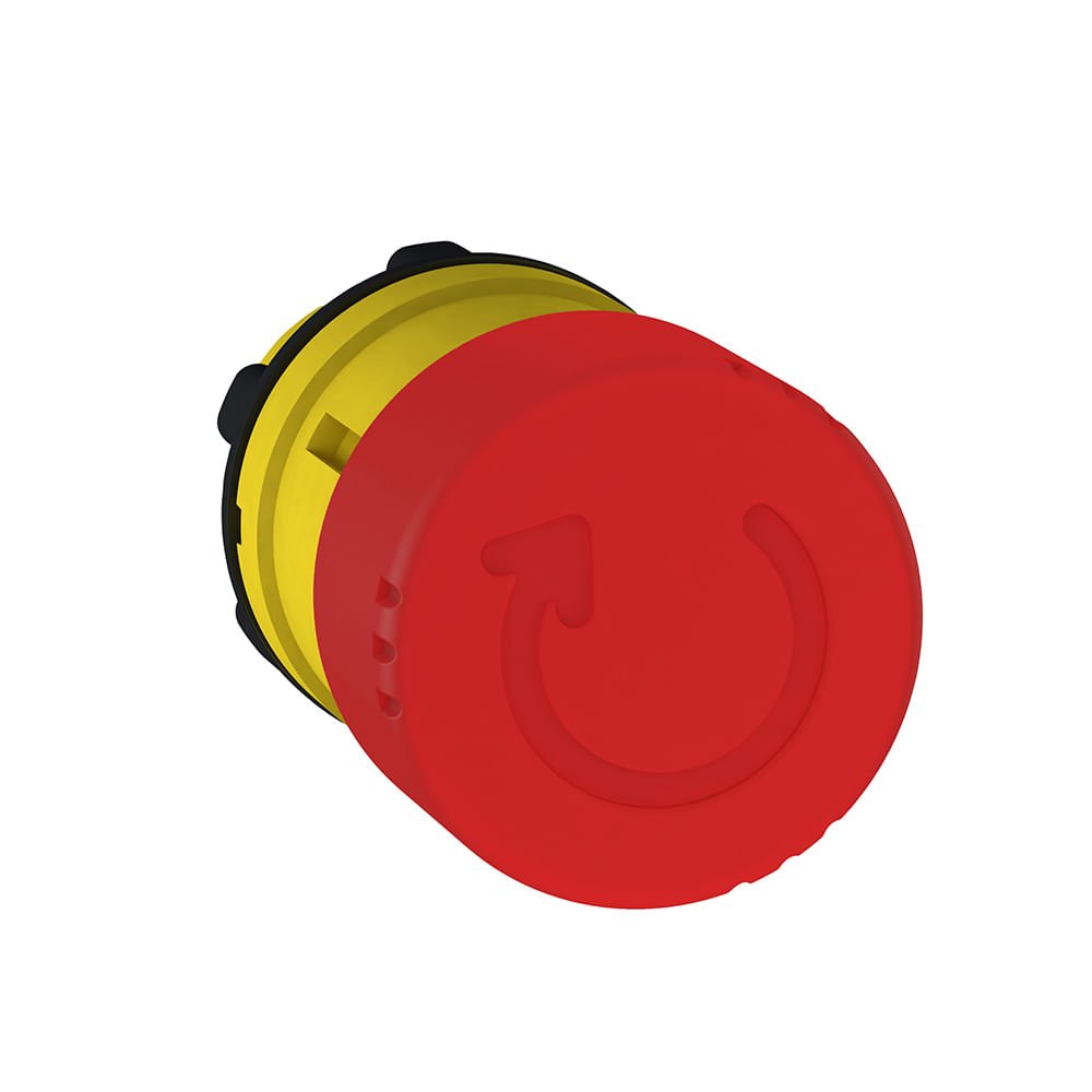 [Imagem CABEÇOTE PARA BOTÃO DE EMERGÊNCIA Ø22MM PLÁSTICO, GIRAR PARA DESTRAVAR, COGUMELO Ø30MM, VERMELHO ZB5AS834 SCHNEIDER]