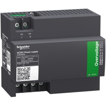 [Imagem EXTERNAL POWER SUPPLY MODULE INPUT VOLTAGE 200 V AC TO 240 V AC 50/60 HZ OUTPUT VOLTAGE 24 V DC OUTPUT CURRENT 1 A LV454444 SCHNEIDER]