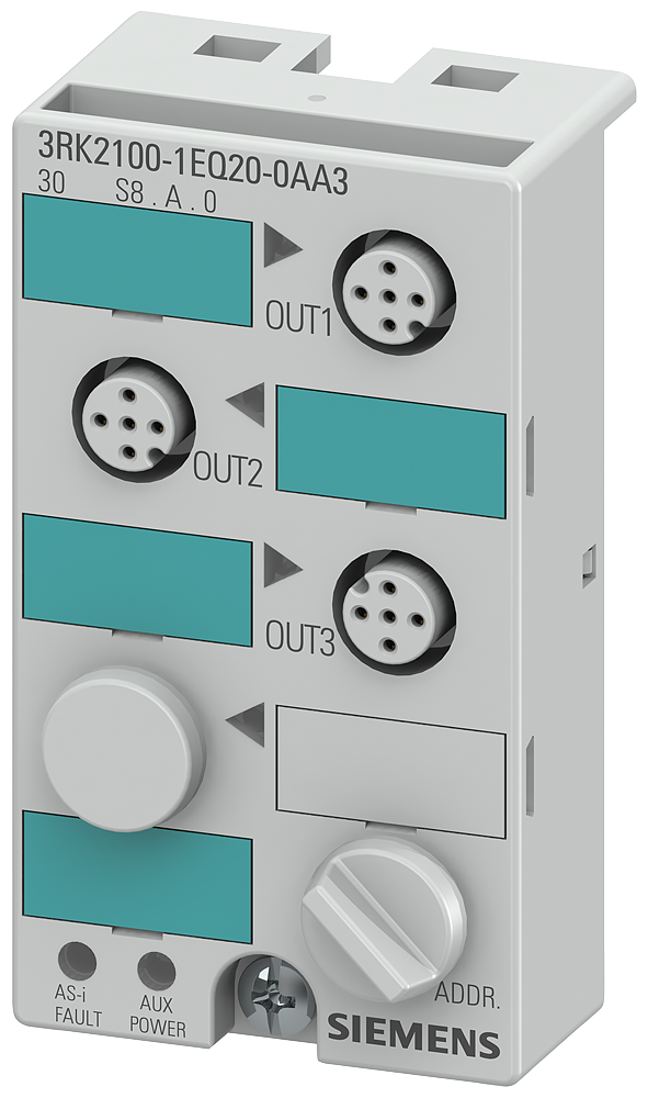 [Imagem MÓDULO INTERFACE 3 SAÍDAS 24V 3RK21001EQ200AA3 SIEMENS]