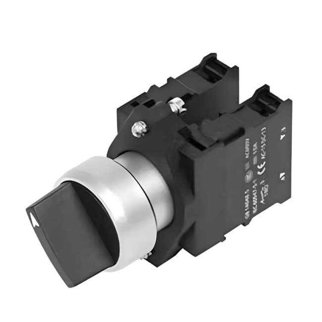 [Imagem BOTÃO FRONTAL COMUTADOR 3 POSIÇÕES PRETO 3SB61302AM101NA0 SIEMENS]