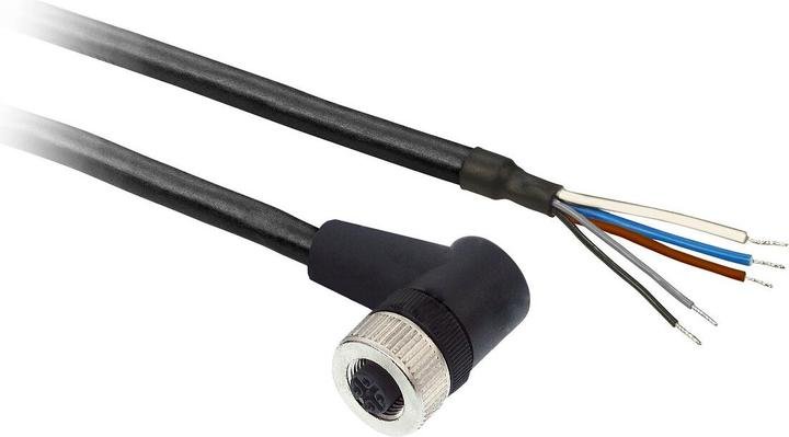 [Imagem CABO PUR 2M C/CONECTOR ANG M12 5P  XZCP12V12L2 TELEMECANIQUE]