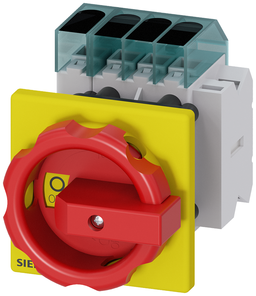 [Imagem do produto SECCIONADOR DE CORTE EM CARGA 3LD3, IU 16 A CHAVE PRINCIPAL DE 3 POLOS + N 3LD30541TL53 SIEMENS]