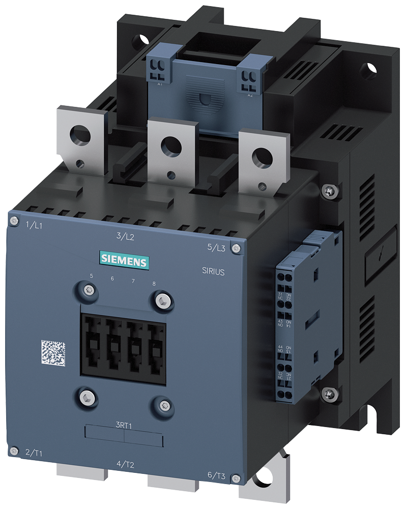 CONTATOR AC-3E 265A/132KW/400V 3 POLOS AC/DC42-48V 2NA+2NF CALHA DE LI 3RT10652AD36 SIEMENS
