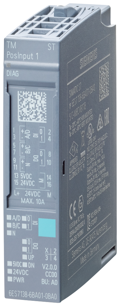 [Imagem MÓDULO CONTADOR SIMATIC ET 200SP 5-24V 6ES71386BA010BA0 SIEMENS]