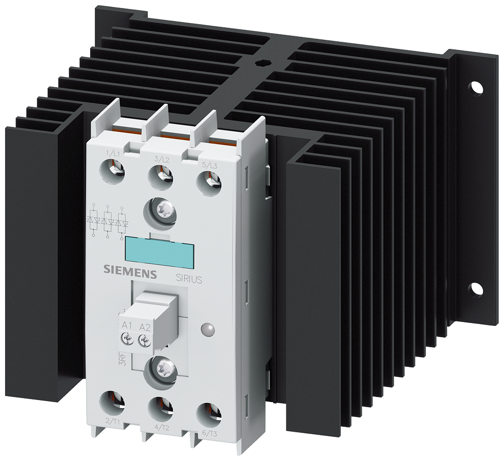 [Imagem do produto CONTATOR A SEMICONDUTOR 3RF2, TRIFÁSICO CA51 40A 48-600V/230V CA CONTROLADO P 3RF24401AC55 SIEMENS]