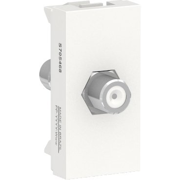 [Imagem MÓDULO TOMADA PARA ANTENA DE TV (PARA CABO COAXIAL TIPO F) BRANCO ORION S70546804 SCHNEIDER]
