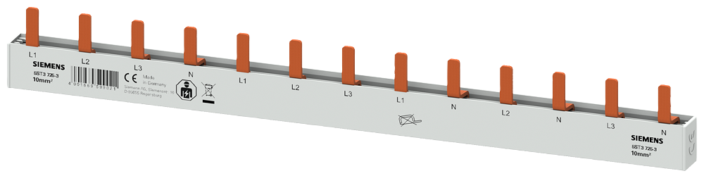BARRAMENTO DE PINO 10MM2 DE 4 FASES 1X (3FA+N) + 1X 3FA + 3X (1FA+N) 230MM 5ST37253 SIEMENS