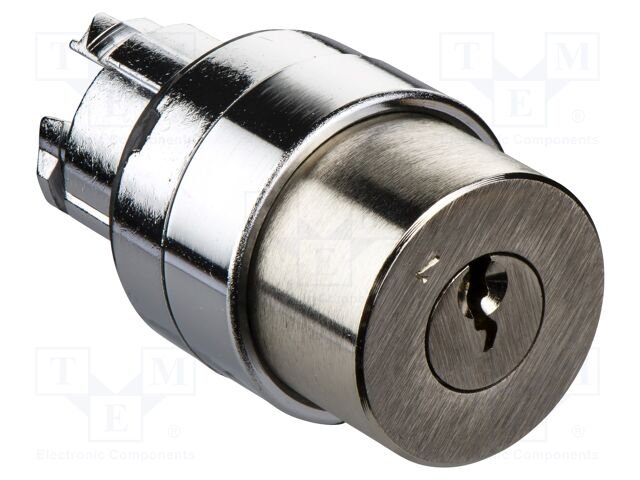 [Imagem CABEÇOTE PARA CHAVE SELETORA Ø22MM METÁLICO 2 POSIÇÕES FIXAS COM CHAVE ZB4BG2E7 SCHNEIDER]