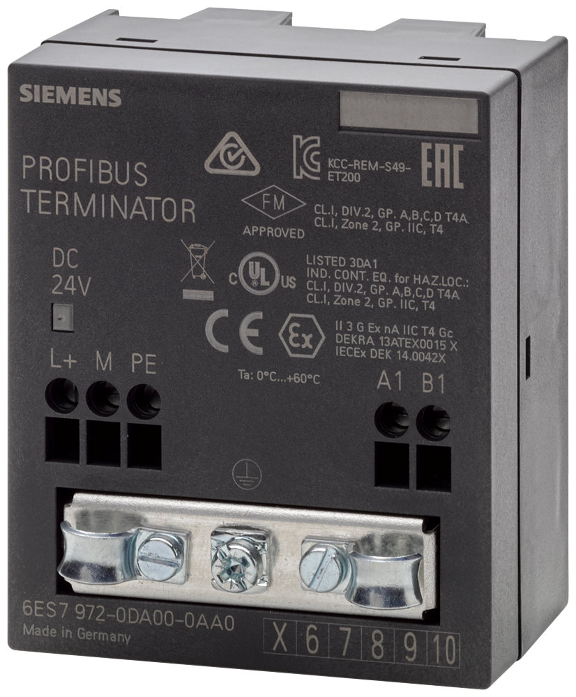 [Imagem RESISTOR DE TERMINAÇÃO RS485 PARA REDES PROFIBUS/MPI SIMATIC DP 6ES79720DA000AA0 SIEMENS]