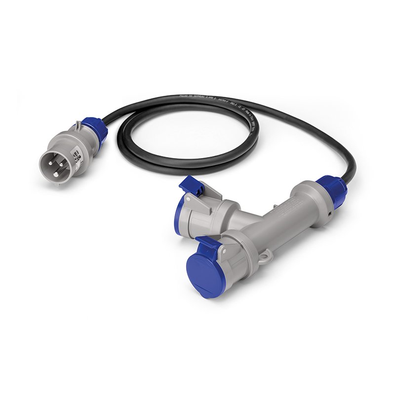 [Imagem do produto ADAPTADOR 2X2P+T 220V 16A IP44 CABO 10M 600.2035-062 SCAME]