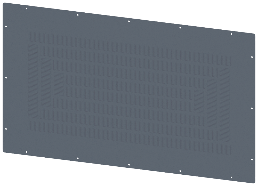 TETO COM ABERTURAS DE VENTILAÇÃO IP40 L: 1000 MM P: 600 MM GALV 8MF10062UD300A SIEMENS