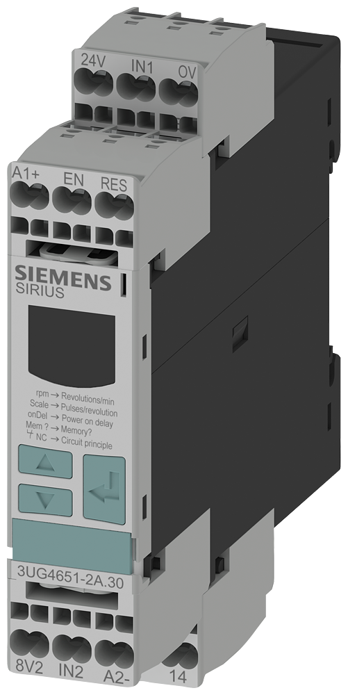 RELÉ DE MONITORAMENTO DIGITAL MONITORAMENTO DA ROTAÇÃO DE 0,1 ATÉ 2200 R.P.M. 3UG46512AA30 SIEMENS