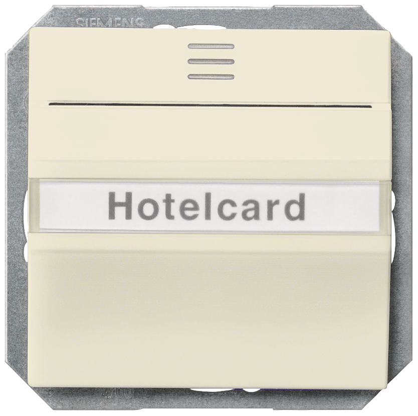 INTERRUPTOR DE CARTÃO DE HOTEL ILUMINADO COM JANELA E CAMPO DE 5TG4824 SIEMENS