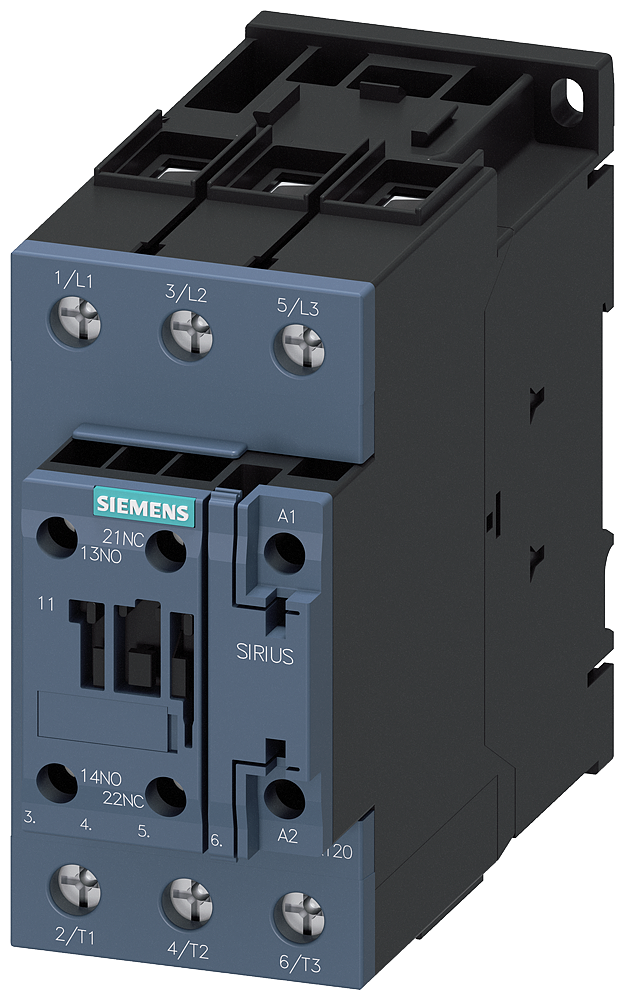 CONTATOR AC-3E 22KW/400V CC 110V 0,7-1,25*US 1NA+1NF DE 3 POLOS 3RT20361XF400LA2 SIEMENS