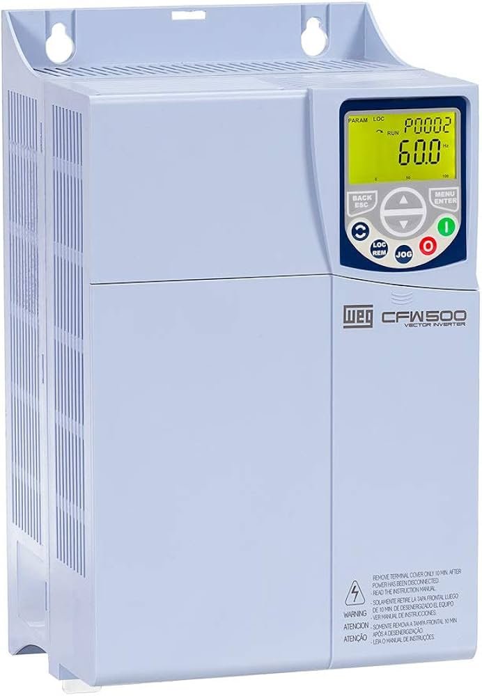 [Imagem do produto INVERSOR DE FREQUÊNCIA TRIFÁSICO 11KW 24A 380/480V 50/60HZ CFW500D24P0T4DB20 12608715 WEG]