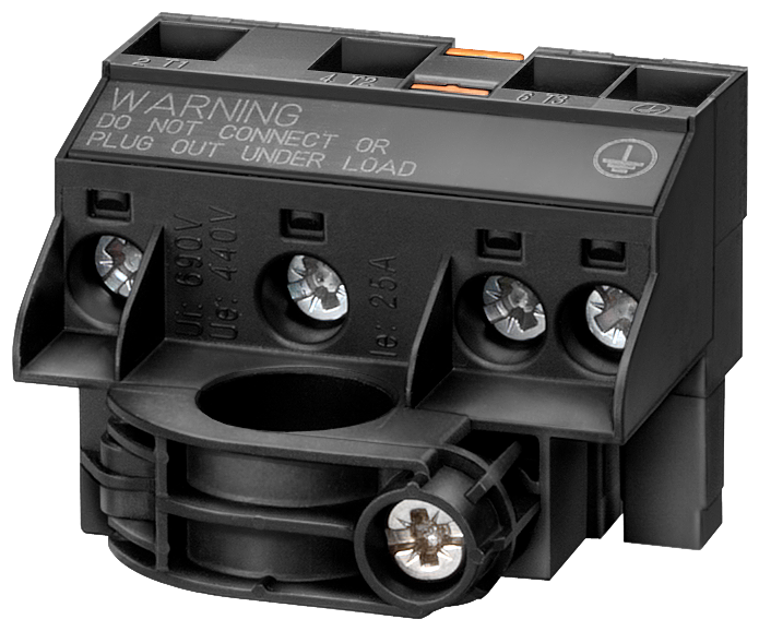 [Imagem do produto CONECTOR DE CONTATORES S00 E S0 3RT19004RE01 SIEMENS]