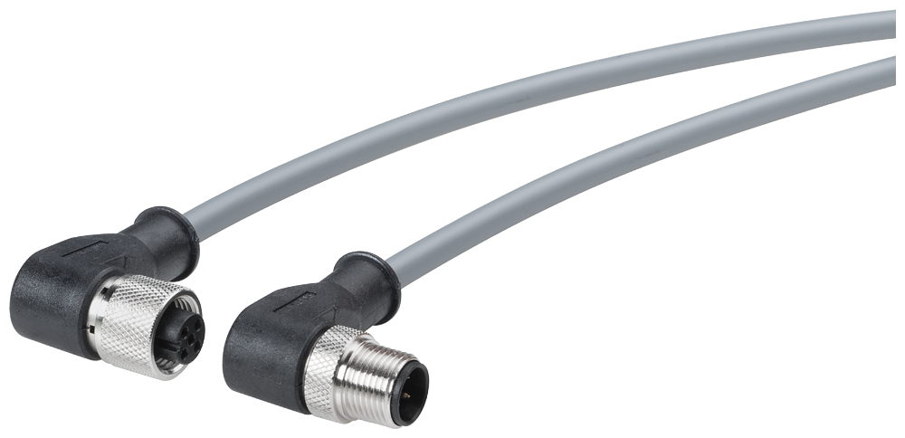 [Imagem CABO DE CONEXÃO DE ENERGIA M12-90/M12-90, CODIFICAÇÃO A, 4 POLOS, 1,5 M P/ ET200 6XV18015GH15 SIEMENS]