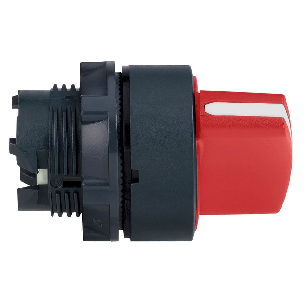 [Imagem CABEÇOTE PARA COMUTADOR Ø22MM PLÁSTICO, 2 POSIÇÕES FIXAS MANOPLA CURTA VERMELHO ZB5AD204 SCHNEIDER]