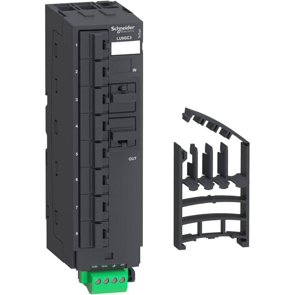 [Imagem CAIXA DIVISORA MODBUS 8XRJ45 ENTRADA/SAÍDA 2XJ45 P/TOPOLOGIA ESTRELA LU9GC3 SCHNEIDER]