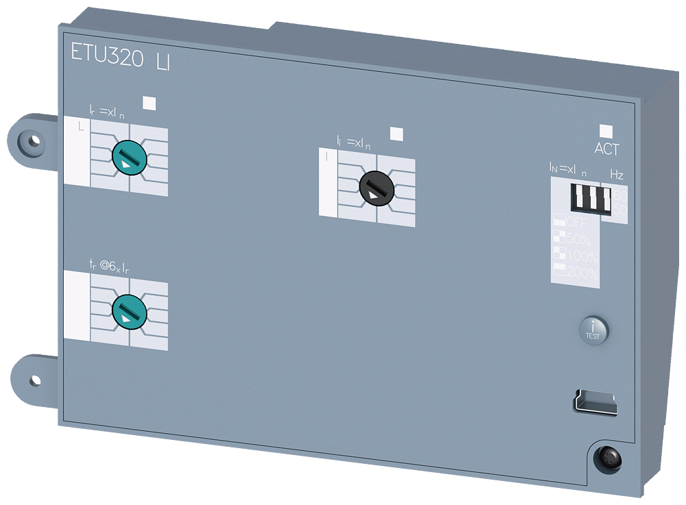 ETU320 DISPARADOR DE SOBREINTENSIDADE ELETRÔNICO LI COM INTERRUPTORES GIRATÓR 3VW90115AA00 SIEMENS