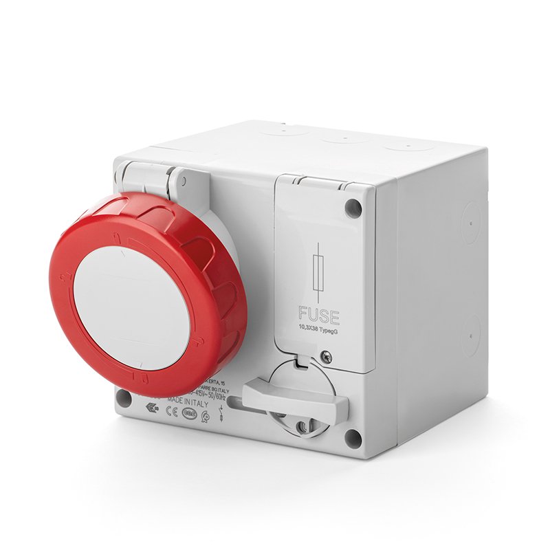 [Imagem do produto TOMADA DE EMBUTIR INTERTRAVAMENTO 32A 3P+T 6H IP66/IP67 506.3286 SCAME]