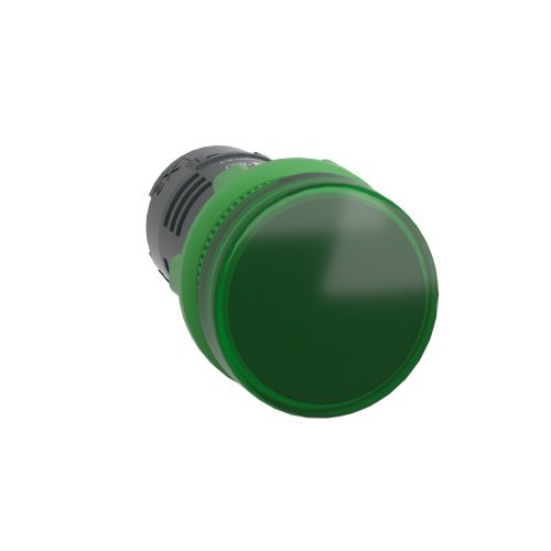 [Imagem SINALIZADOR MONOBLOCO Ø22MM PLÁSTICO LED DE ALTO BRILHO VERDE 110...120VCA XB5EVG3 SCHNEIDER]