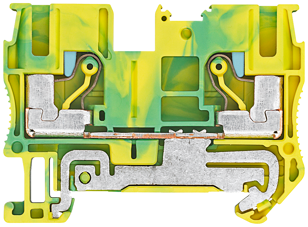 [Imagem do produto TERMINAL PE TÉCNICA IPO, 6MM2 LARGURA 8,2MM, AMARELO-VERDE 2 PONTOS DE FECHO 8WH60000CH07 SIEMENS]