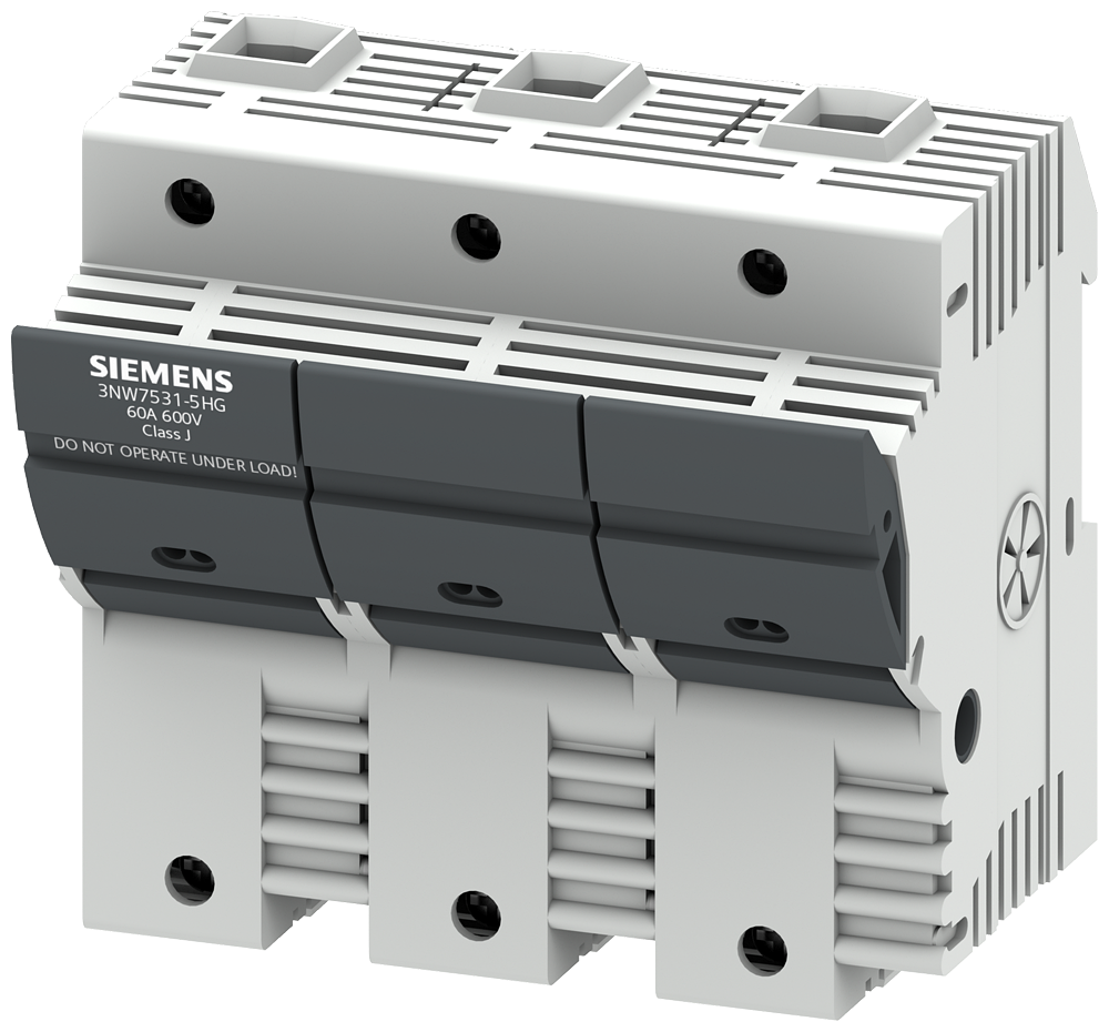 PORTA-FUSÍVEIS CLASSE J DE 3 POLOS IN: 60 A UN CA: 600 V 3NW75315HG SIEMENS