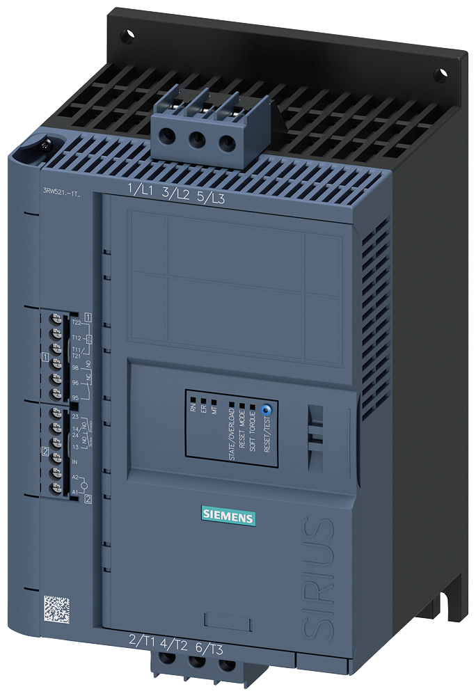 [Imagem do produto CHAVE DE PARTIDA TRIFÁSICO 18,5KW 38A 200/600V 50/60HZ 3RW52171TC15 SIEMENS]