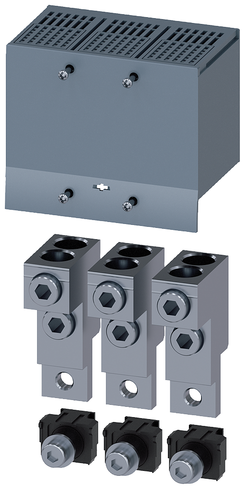 [Imagem BORNE DE CONEXÃO PARA CONDUTOR CIRCULAR TA2.3 2 X 25…150 MM² PARA 2 CABOS 3 P 3VM92130JJ22 SIEMENS]