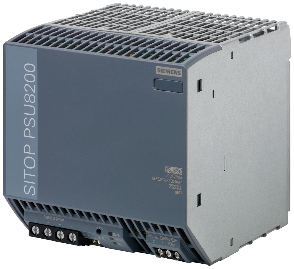 [Imagem ALIMENTAÇÃO DE CORRENTE SITOP PSU8200, MONOFÁSICA 24 V CC/40 A 6EP33378SC000AY0 SIEMENS]