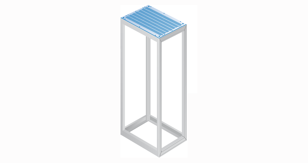 TETO COM ABERTURAS DE VENTILAÇÃO IP40 L: 900 MM P: 800 MM RAL 7032 8MF3472 SIEMENS